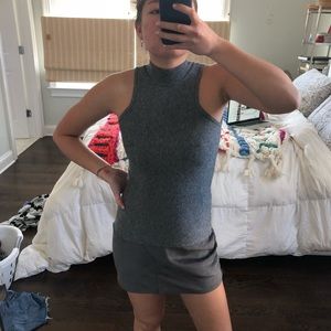 Mock Neck Grey Tank